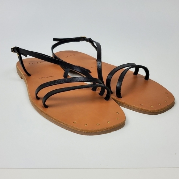 Joie Baja Leather Strappy Flat Sandal NEW 37.5 - Picture 3 of 12